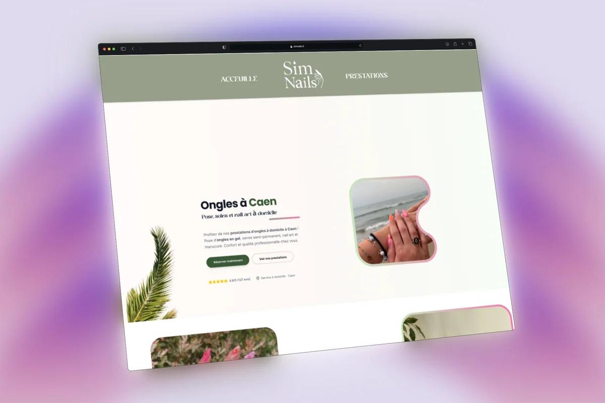 Site vitrine d'une prothésiste ongulaire à Caen